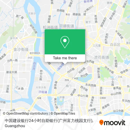 中国建设银行24小时自助银行(广州富力桃园支行) map