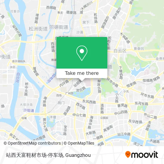 站西天富鞋材市场-停车场 map