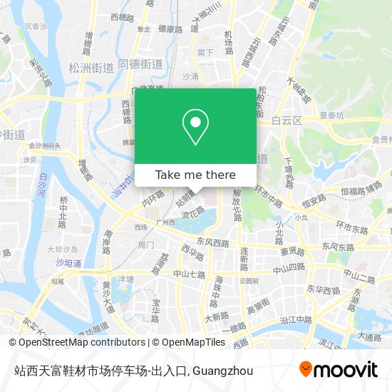 站西天富鞋材市场停车场-出入口 map