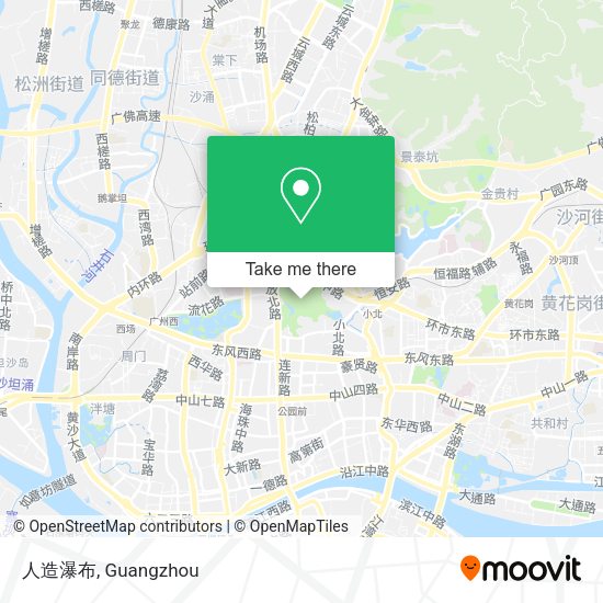 人造瀑布 map