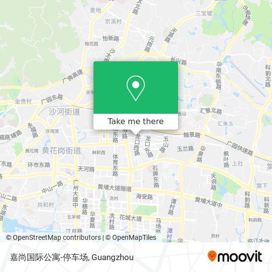 嘉尚国际公寓-停车场 map