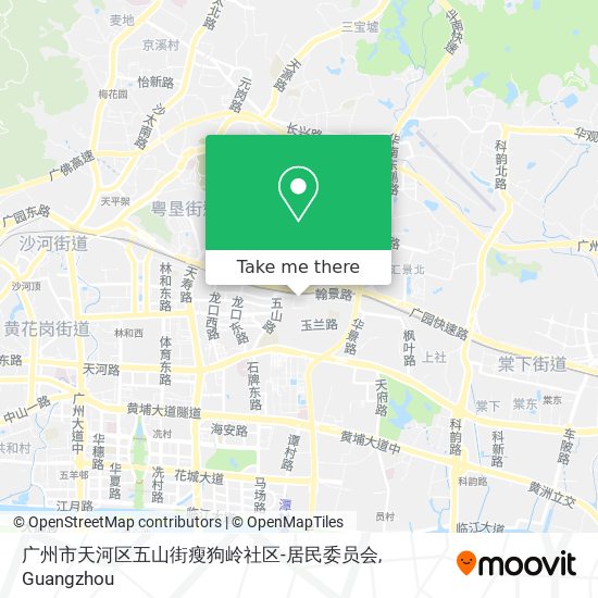 广州市天河区五山街瘦狗岭社区-居民委员会 map