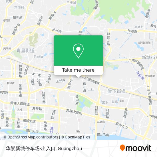 华景新城停车场-出入口 map