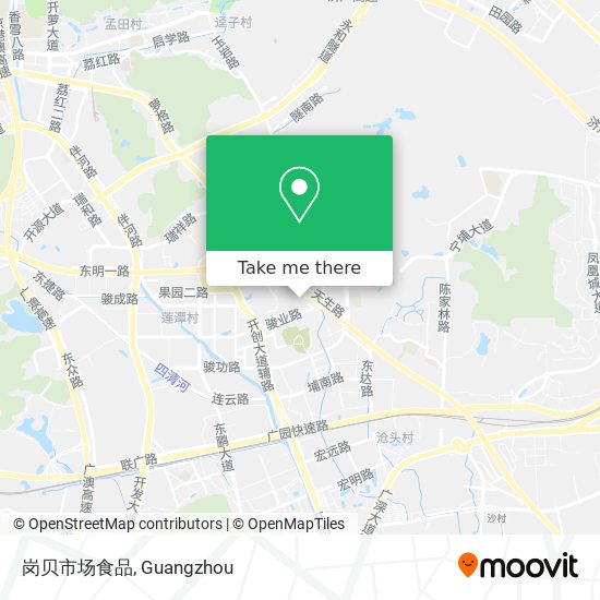 岗贝市场食品 map