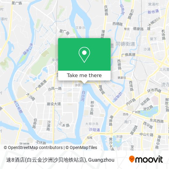 速8酒店(白云金沙洲沙贝地铁站店) map