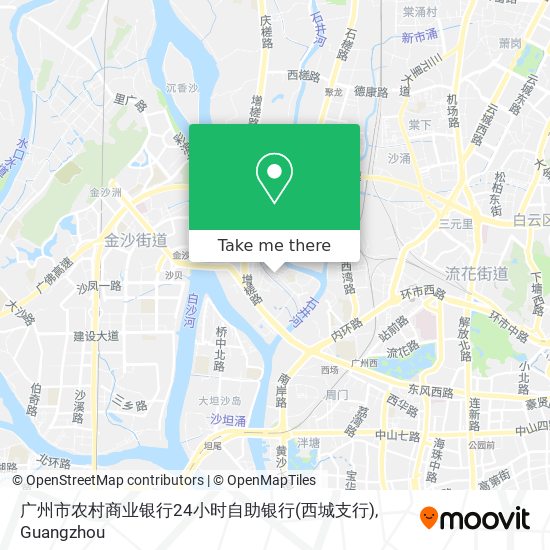 广州市农村商业银行24小时自助银行(西城支行) map