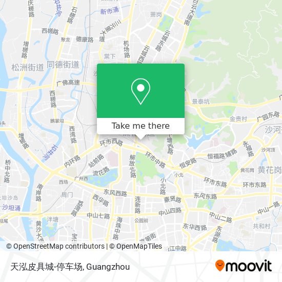 天泓皮具城-停车场 map