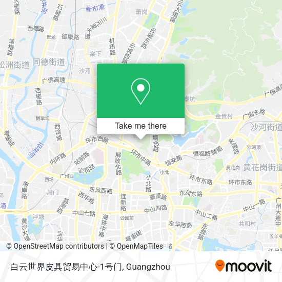 白云世界皮具贸易中心-1号门 map