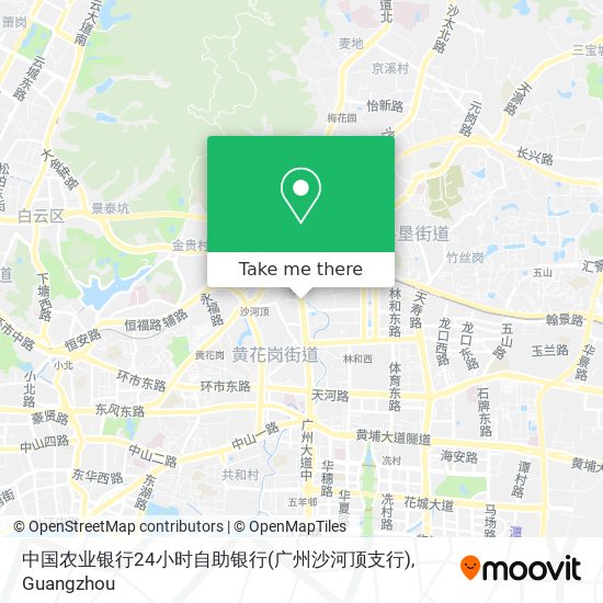 中国农业银行24小时自助银行(广州沙河顶支行) map