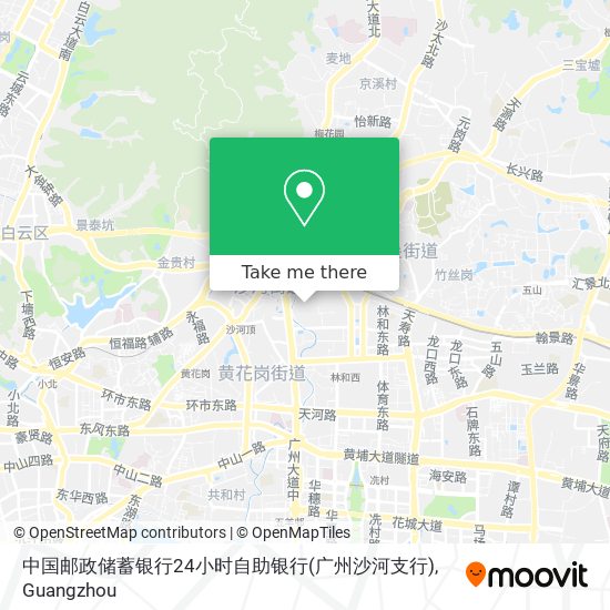 中国邮政储蓄银行24小时自助银行(广州沙河支行) map