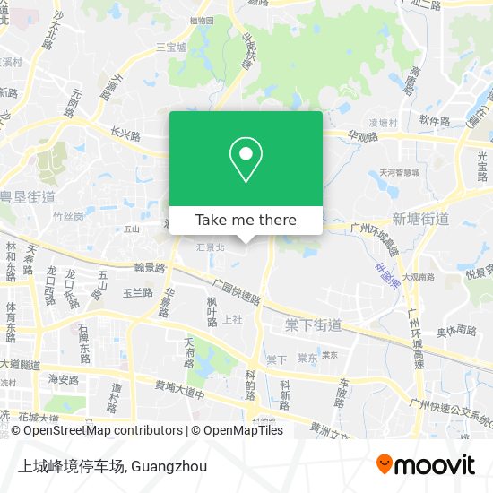 上城峰境停车场 map