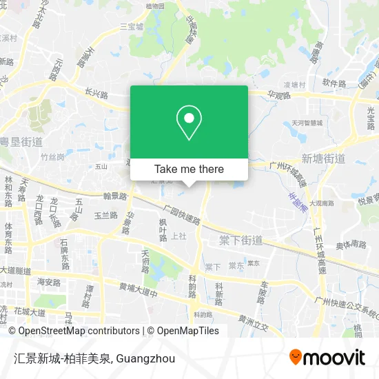 汇景新城-柏菲美泉 map