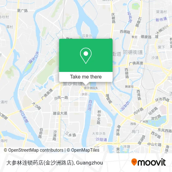 大参林连锁药店(金沙洲路店) map
