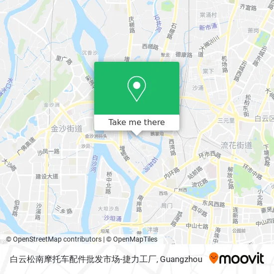 白云松南摩托车配件批发市场-捷力工厂 map