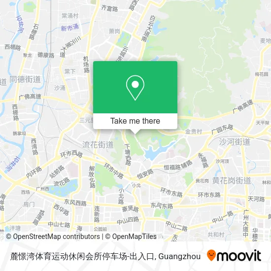 麓憬湾体育运动休闲会所停车场-出入口 map
