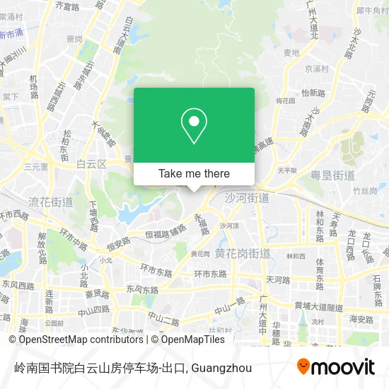 岭南国书院白云山房停车场-出口 map