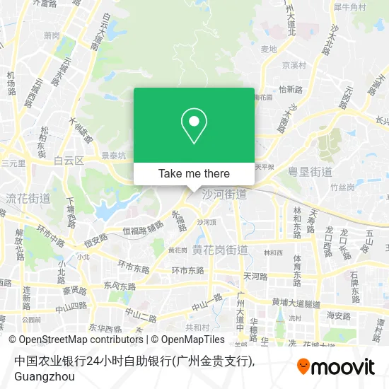中国农业银行24小时自助银行(广州金贵支行) map