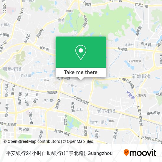 平安银行24小时自助银行(汇景北路) map