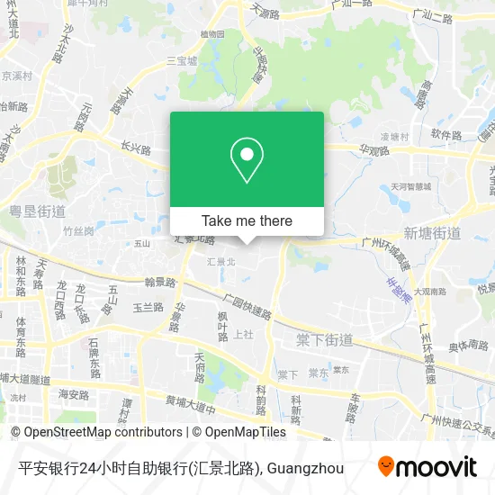 平安银行24小时自助银行(汇景北路) map