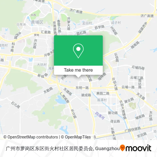 广州市萝岗区东区街火村社区居民委员会 map