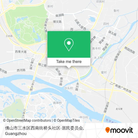 佛山市三水区西南街桥头社区-居民委员会 map