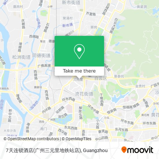7天连锁酒店(广州三元里地铁站店) map