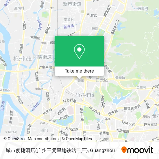 城市便捷酒店(广州三元里地铁站二店) map