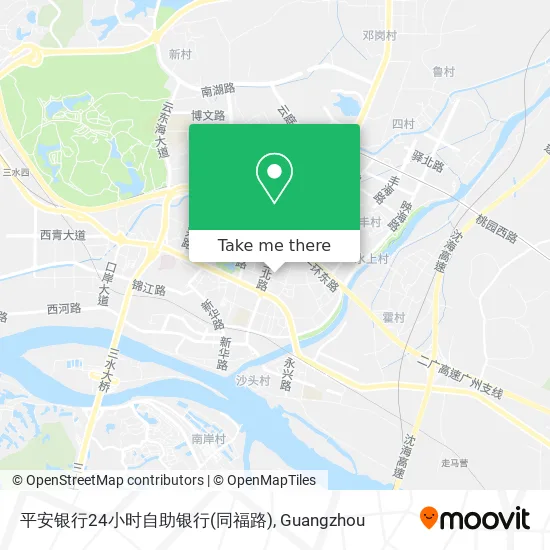 平安银行24小时自助银行(同福路) map