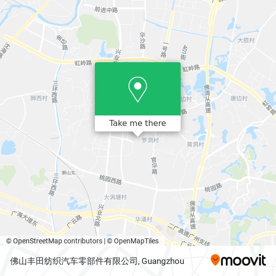 佛山丰田纺织汽车零部件有限公司 map