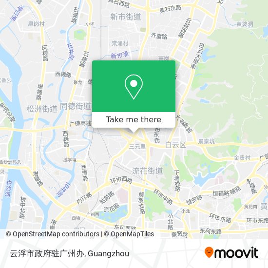 云浮市政府驻广州办 map