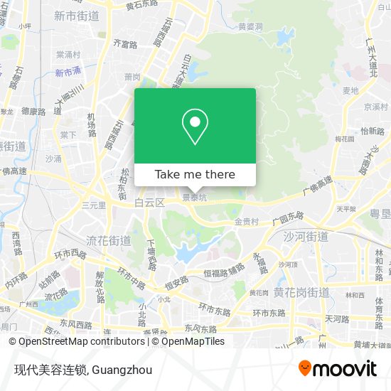 现代美容连锁 map