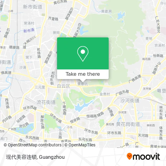 现代美容连锁 map