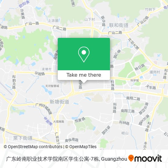 广东岭南职业技术学院南区学生公寓-7栋 map