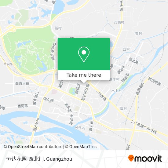 恒达花园-西北门 map