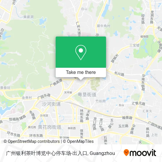 广州银利茶叶博览中心停车场-出入口 map