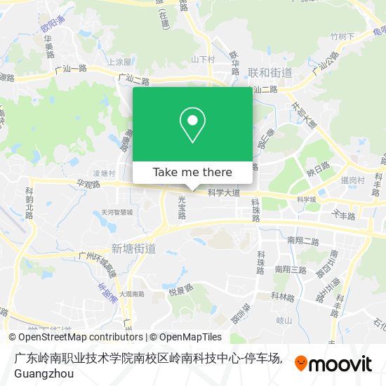 广东岭南职业技术学院南校区岭南科技中心-停车场 map
