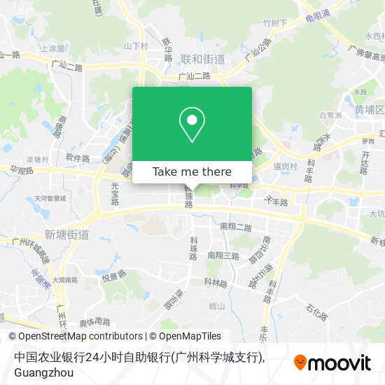 中国农业银行24小时自助银行(广州科学城支行) map