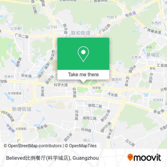 Believed比例餐厅(科学城店) map