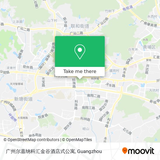 广州尔嘉纳科汇金谷酒店式公寓 map
