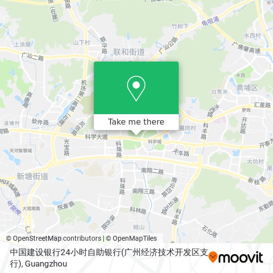 中国建设银行24小时自助银行(广州经济技术开发区支行) map