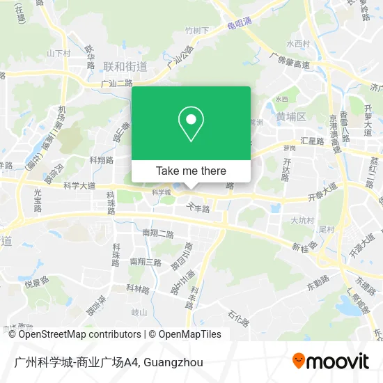 广州科学城-商业广场A4 map