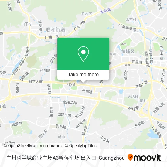 广州科学城商业广场A3幢停车场-出入口 map