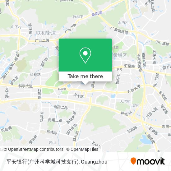 平安银行(广州科学城科技支行) map