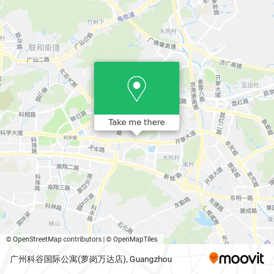 广州科谷国际公寓(萝岗万达店) map