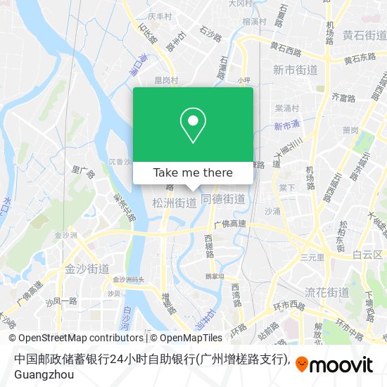 中国邮政储蓄银行24小时自助银行(广州增槎路支行) map