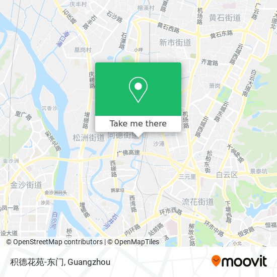 积德花苑-东门 map