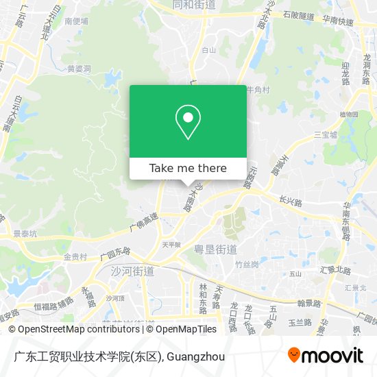 广东工贸职业技术学院(东区) map