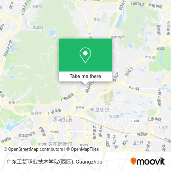 广东工贸职业技术学院(西区) map