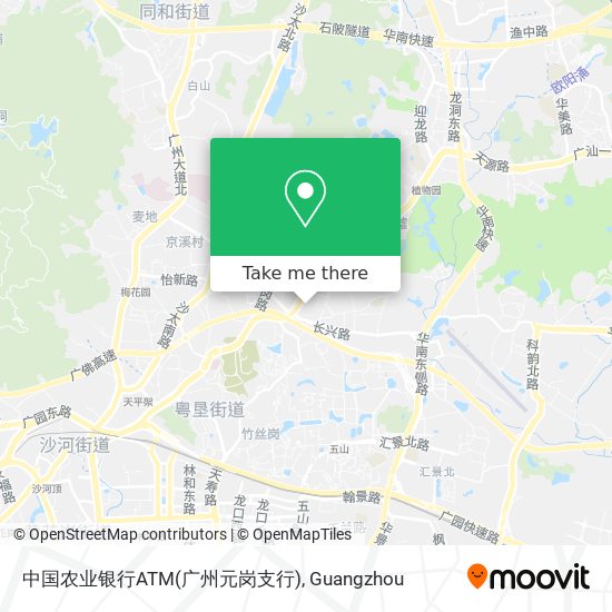 中国农业银行ATM(广州元岗支行) map