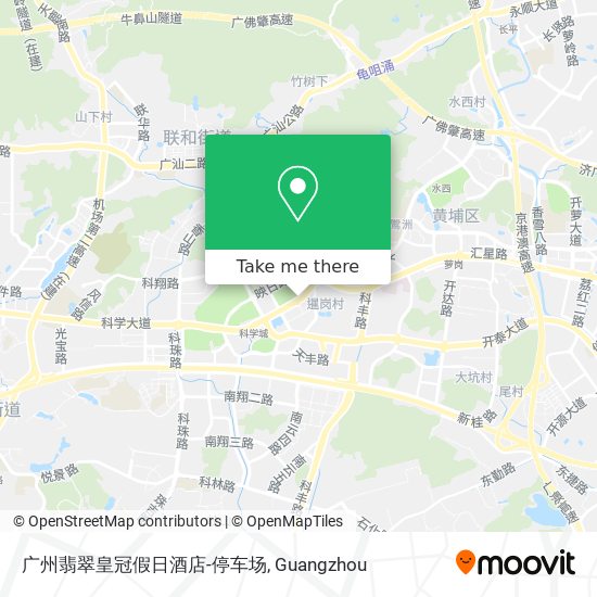 广州翡翠皇冠假日酒店-停车场 map